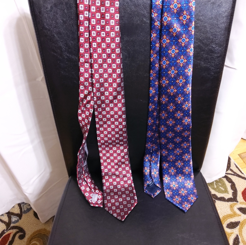 NWT 2 Daniel Cremieux 100% Silk Ties Made In Italy Firm Price
